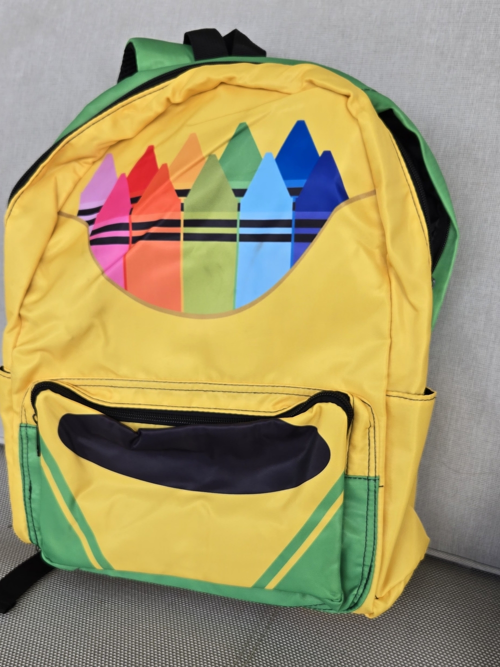 Kids Yellow & Green Crayon Backpack - Brand